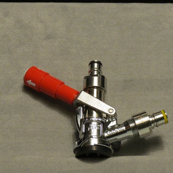 *Micro Matic Red Handle Beer Keg Coupler "D" System w/attachments - Picture 3 of 5